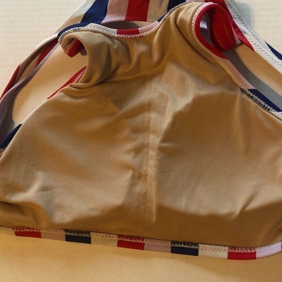 Old Navy striped swim bikini high-neck size small - Picture 4 of 6